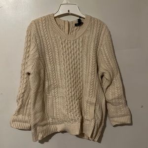 Jcrew Cream Wool Sweater XL